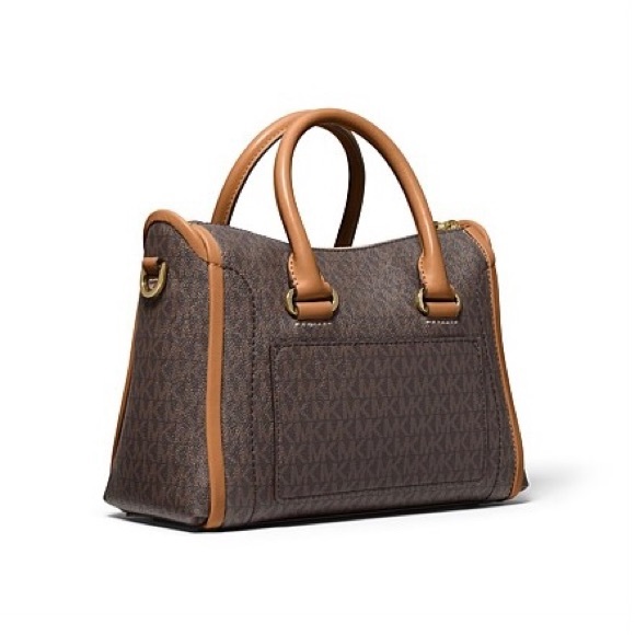 MICHAEL KORS Carine Satchel Crossbody Coated Canvas Leather Bag - Picture 2 of 10